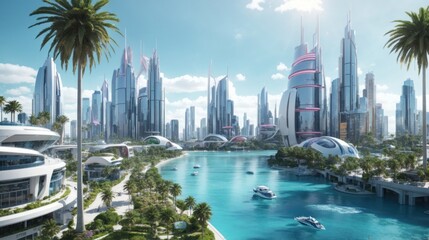 Obraz premium Space city