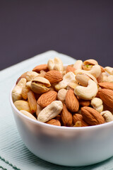 Closeup of mix dry fruits in bowl
