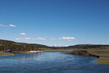 landscape with lake and mountains