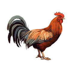 Fototapeta premium chicken Sticker, rooster sticker