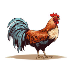 chicken Sticker, rooster sticker