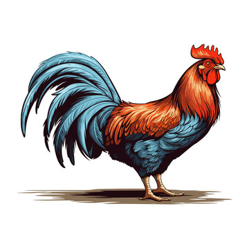 chicken Sticker, rooster sticker