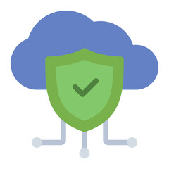 Cloud color flat icon