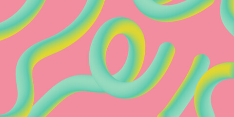 3D colorful arches. Liquid geometric shapes. Abstract vector design elements. suitable for web banner and walpaper design.