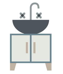 Bathroom Sink Design with Small Cabinet Furniture