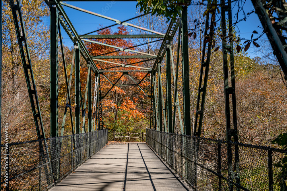 Poster autumn bridge