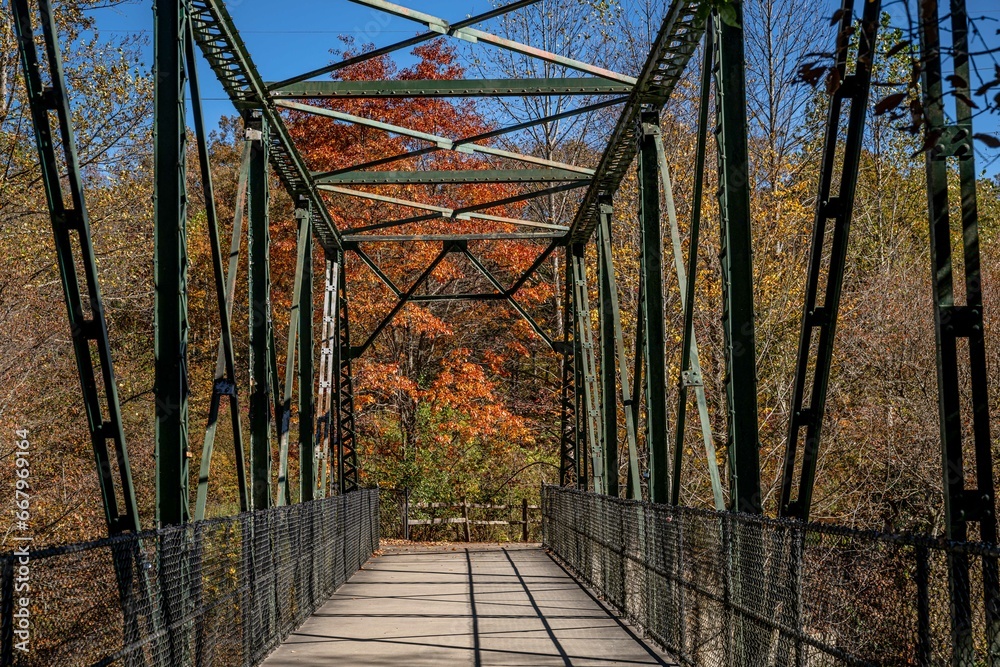 Poster autumn bridge