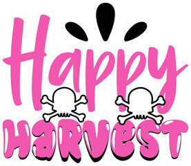 Happy harvest, Halloween Retro SVG Design