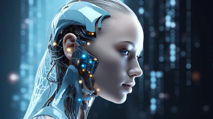 Beautiful pictures of technological artificial intelligence robots
