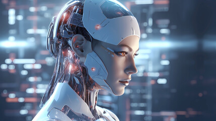Beautiful pictures of technological artificial intelligence robots
