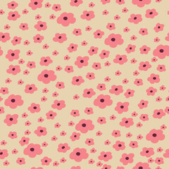 pattern with pink flowers