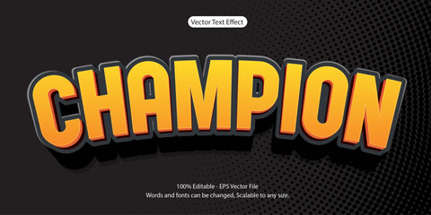 yellow black editable text effect. vector