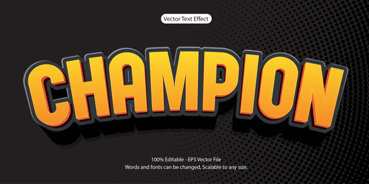 yellow black editable text effect. vector