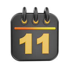 3d rendering calender icon object