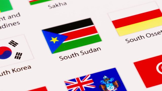 Images of some flags and in alphabetical order the names of the countries represented.