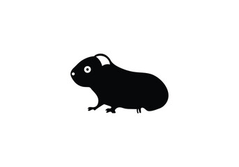 Abyssinian Guinea Pig minimal style  icon illustration design