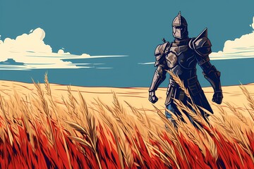 knight, medieval fantasy desktop background, for video, for folk music, folk meditation