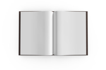 Digital png illustration of open book with copy space on transparent background