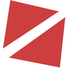 Digital png illustration of red shapes on transparent background