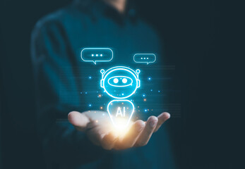 AI chat digital technology chatbot generates the information