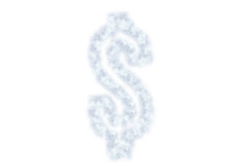 Digital png illustration of usa dollar symbol shaped smoke on transparent background