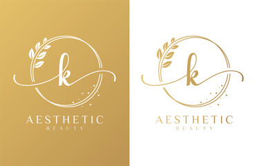 Letter K Beauty Monogram Logo