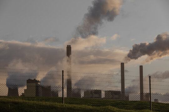 Smoke rises from a coal-fired power plant in rural Australia.