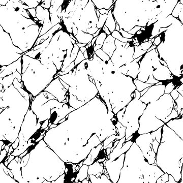 Marble texture organic luxury creepy grunge cracking old vintage marbled stone pattern, seamless perfect repeating tile vector, stone concrete granite black and white	
