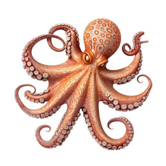 Obraz premium octupus isolated on transparent background