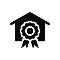 Real estate award vector icon