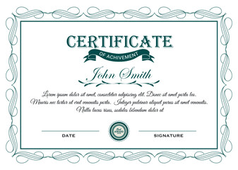 Customizable academic certificate templates