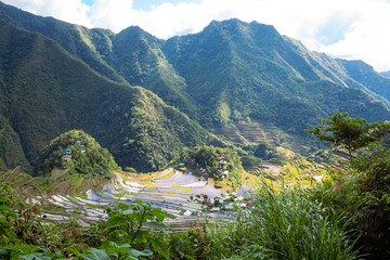 Rice terraces in Philippines. Rice paddies valley of Batad, Philippines