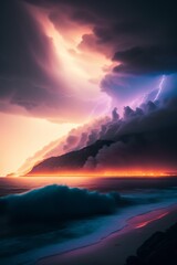 Obraz premium sunset over the sea