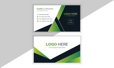 Naklejka premium Vector double-sided creative, Modern and clean style professional business card template and Visiting card for business and personal use. 