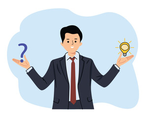 Question and answer, q and a or solution to solve problem