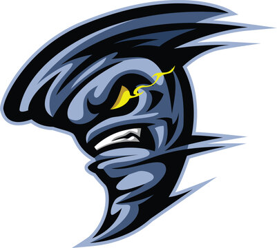 ANGRY WIND VECTOR MASCOT LOGO