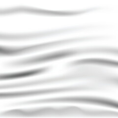 Obraz premium white and black wrinkled fabric pattern on white background