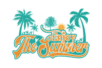 Fototapeta na wymiar summer holiday poster, enjoy the summer, vacation