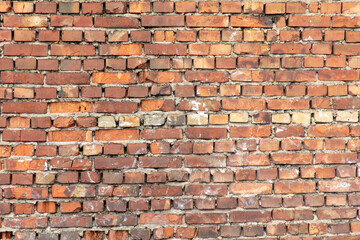 Red brick wall as an abstract background. Texture