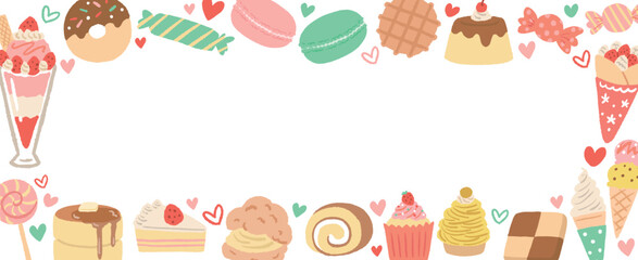 かわいいスイーツのフレーム