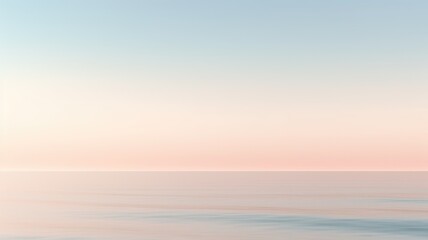 Clear blue sky sunset with glowing orange teal color horizon on calm ocean seascape background. Picturesque generative ai - obrazy, fototapety, plakaty