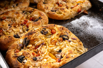 Warm and Crusty Focaccia Straight from the Oven