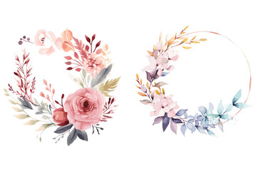 Abstract floral background, ster bunny with flowers, watercolor floral designs for logo and card designs. flowers