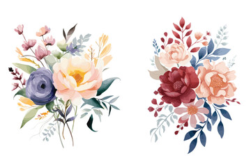 Abstract floral background, ster bunny with flowers, watercolor floral designs for logo and card designs. flowers © Amazinart