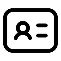 Business card line icon