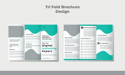 modern trifold business brochure template