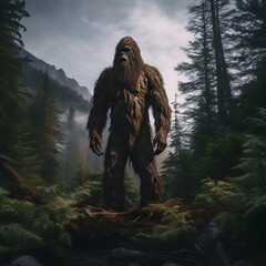 Bigfoot in the forest 
