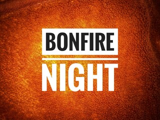 Obraz premium Bonfire night text design illustrations