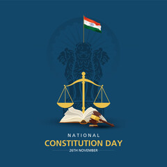 Constitution Day of India and National Constitution Day. Creative vector illustration. - obrazy, fototapety, plakaty