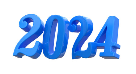 2024 New Year 3d illustration